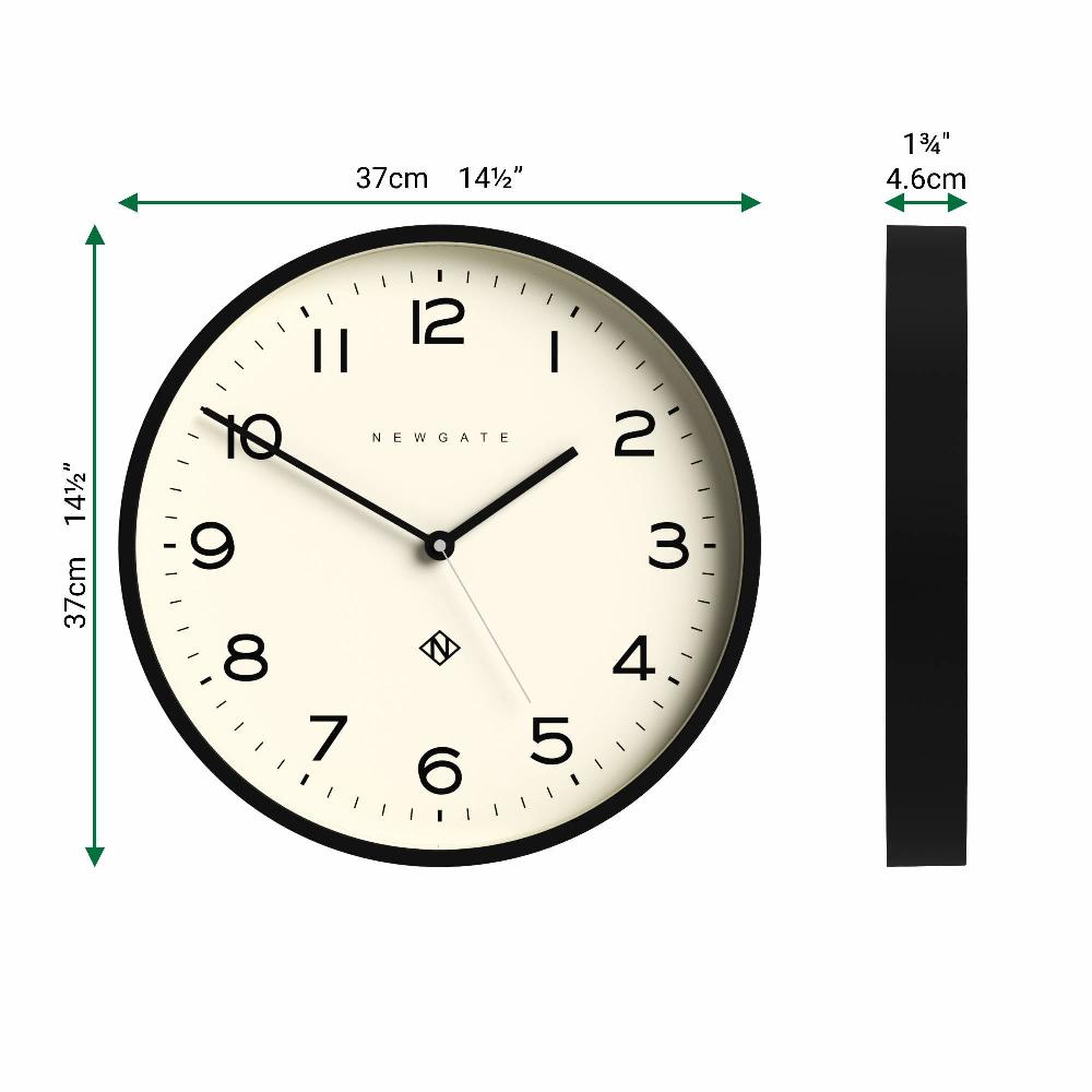 Newgate Watches Newgate Echo Number Three Wall Clock In Black