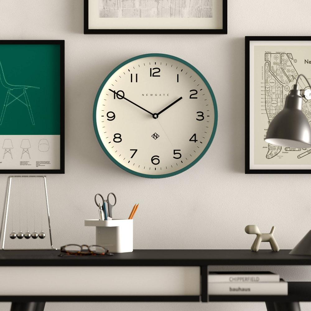 Newgate Watches Newgate Echo Number Three Wall Clock In Eden Green