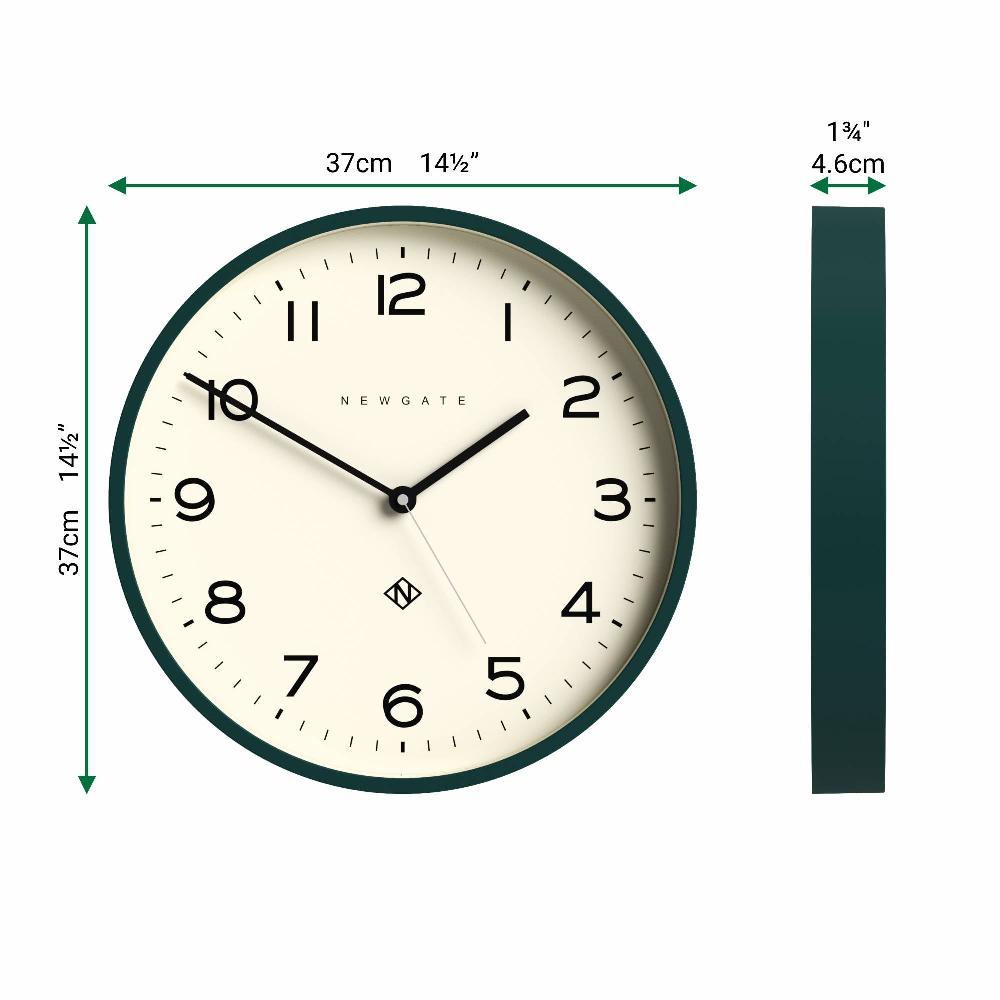 Newgate Watches Newgate Echo Number Three Wall Clock In Eden Green