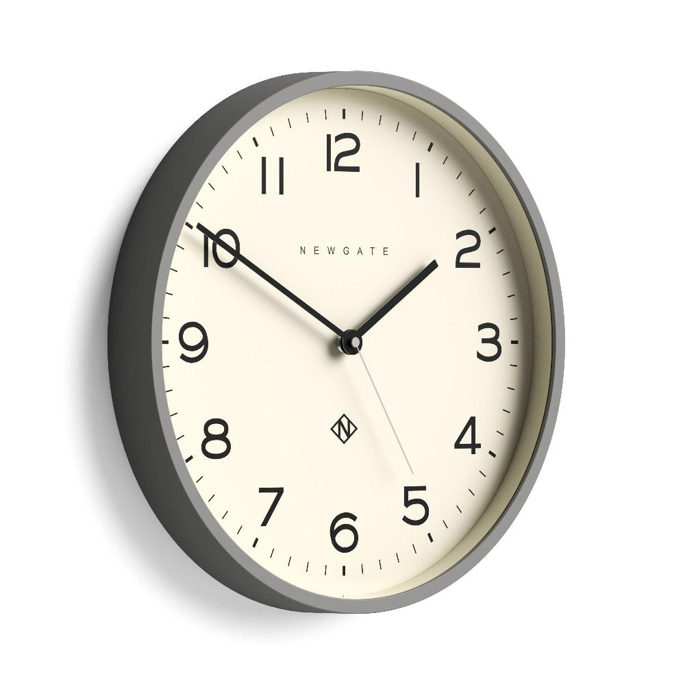 Newgate Watches Newgate Echo Number Three Wall Clock In Grey