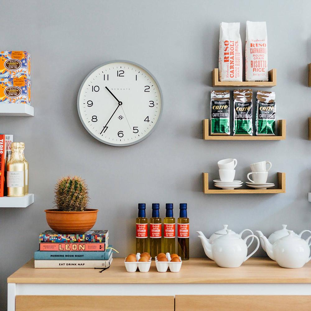 Newgate Watches Newgate Echo Number Three Wall Clock In Grey