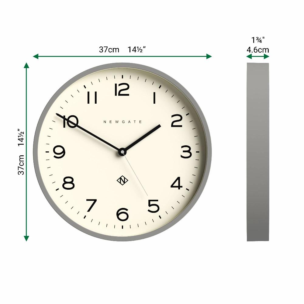 Newgate Watches Newgate Echo Number Three Wall Clock In Grey
