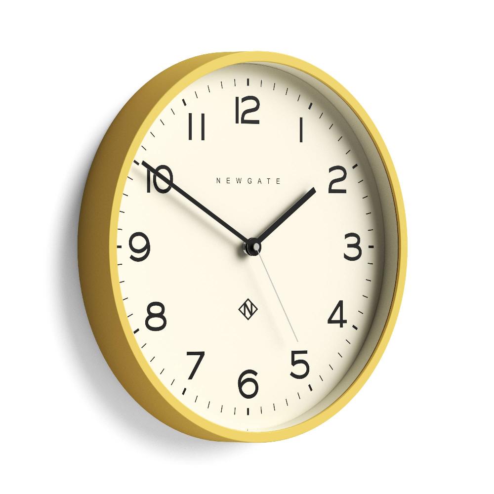 Newgate Watches Newgate Echo Number Three Wall Clock In Yellow