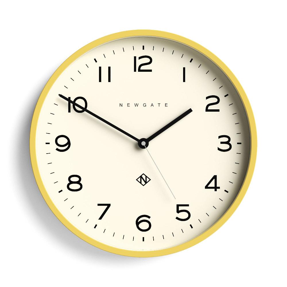 newgate watches Newgate Echo Number Three wall clock in yellow