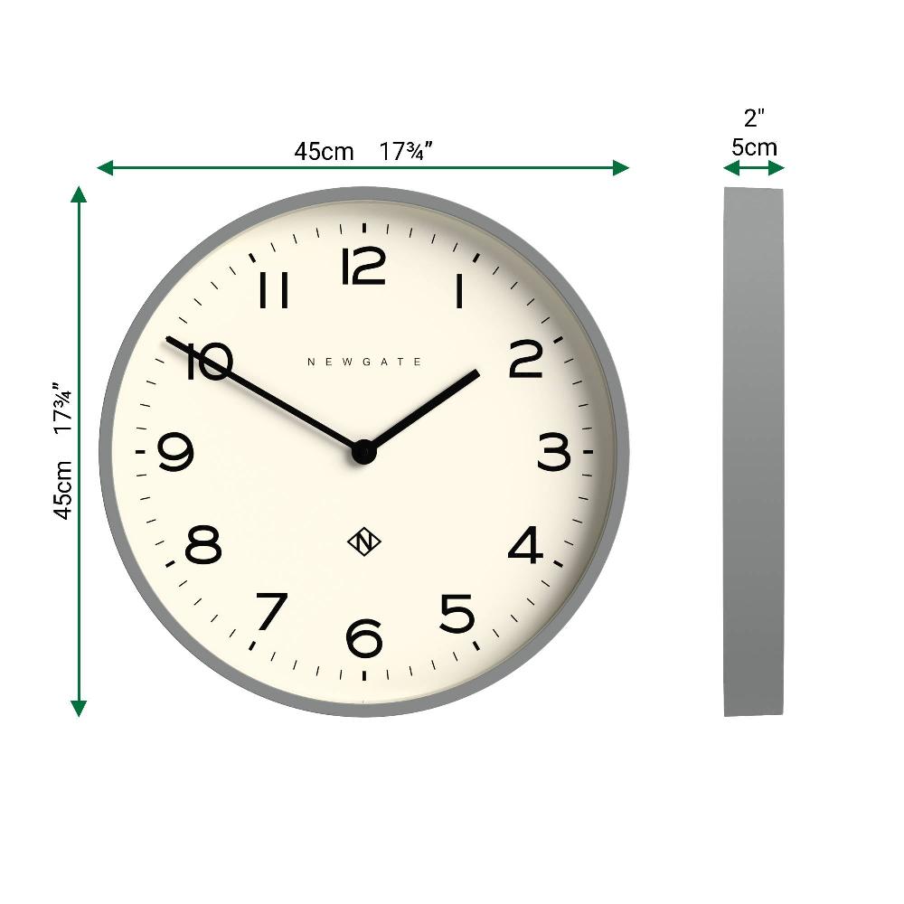 Newgate Watches Newgate Echo Number Two Wall Clock In Grey