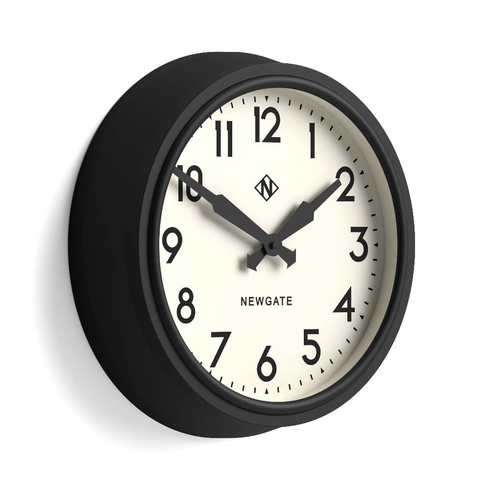 Newgate Watches Newgate Electric Wall Clock In Black