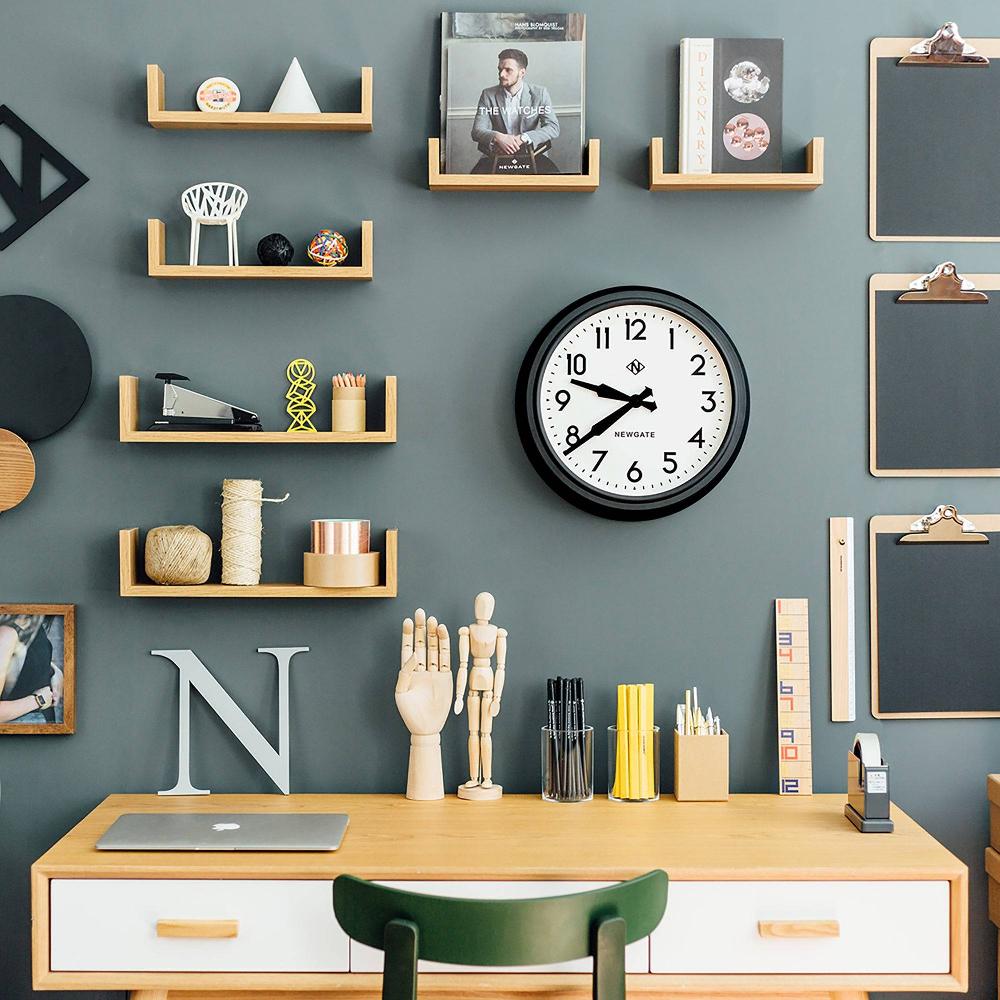 Newgate Watches Newgate Electric Wall Clock In Black