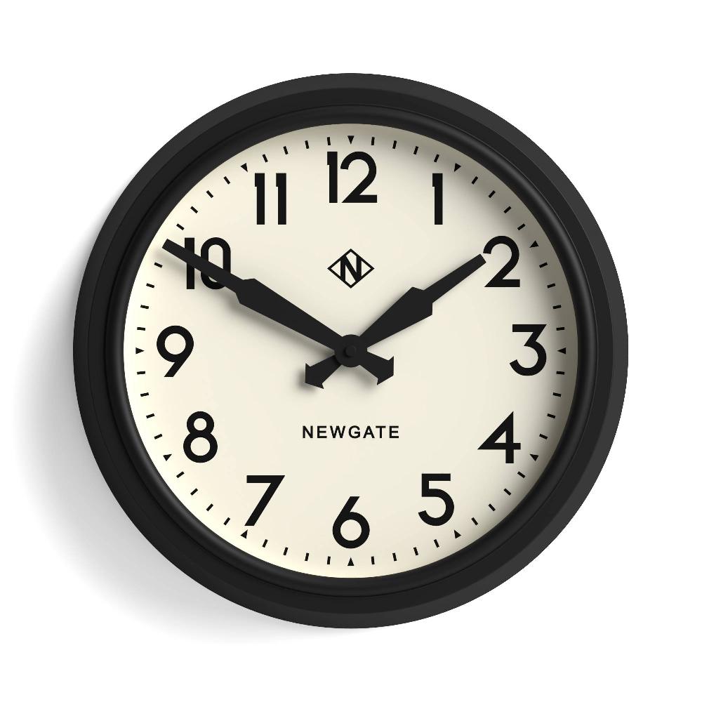 newgate watches Newgate Electric wall clock in black