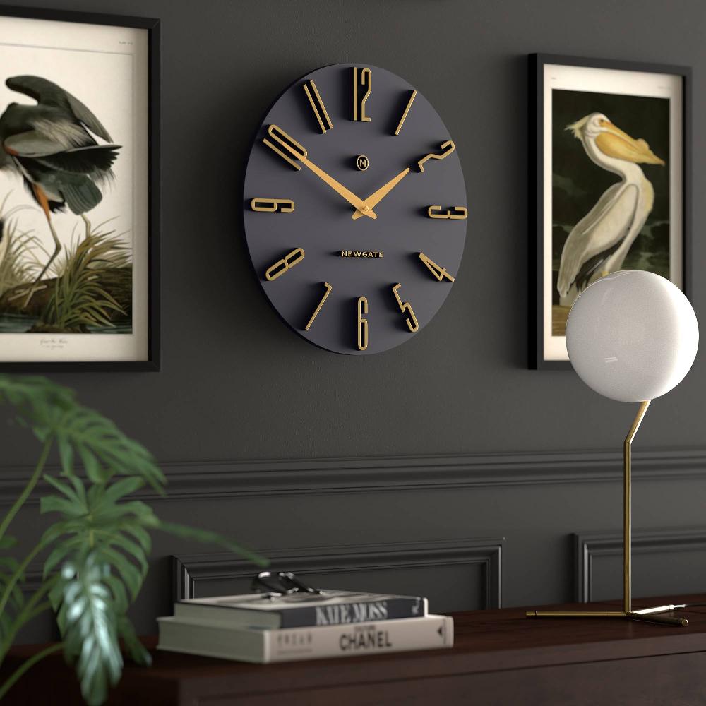 Newgate Watches Newgate Empire State Wall Clock In Petrol Blue