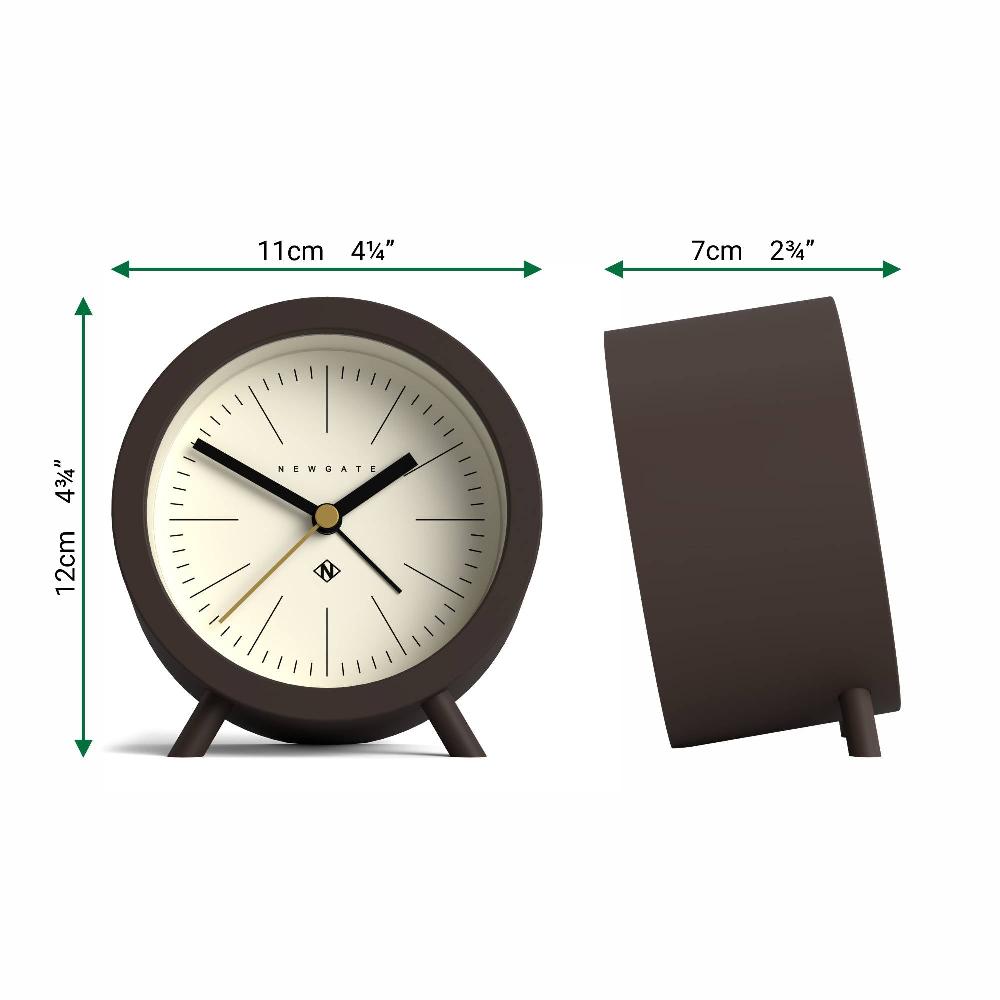 Newgate Watches Newgate Fred Alarm Clock In Brown And Cream