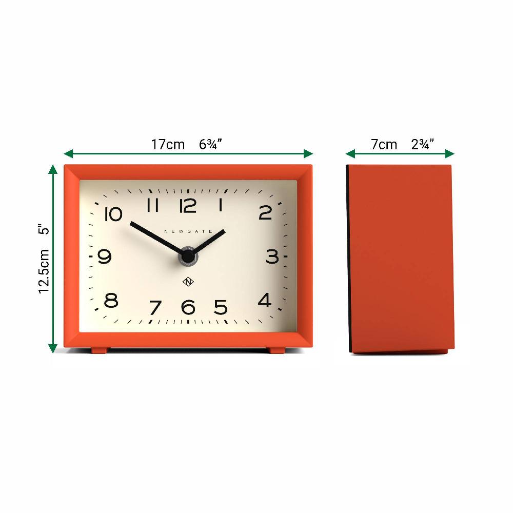 Newgate Watches Newgate Henry Mantel Clock In Pumpkin Orange