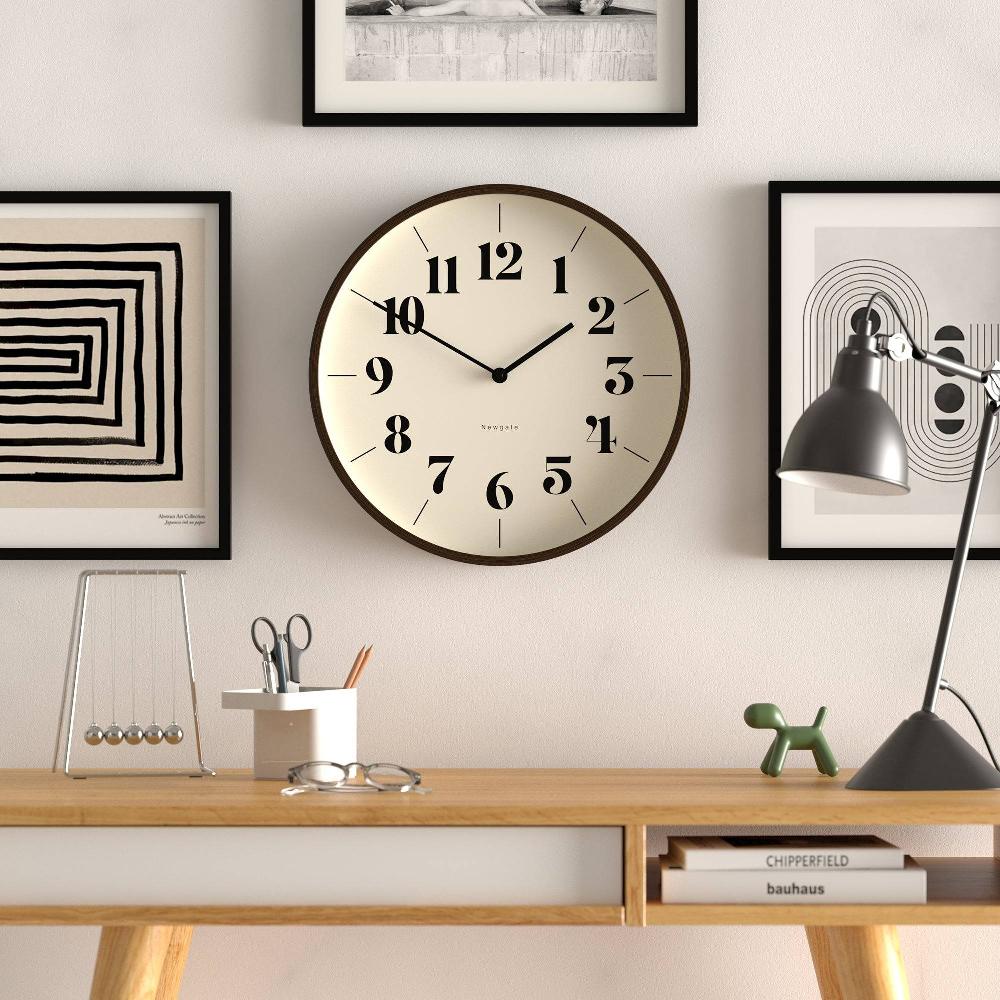 Newgate Watches Newgate Hopscotch Wall Clock In Dark Plywood