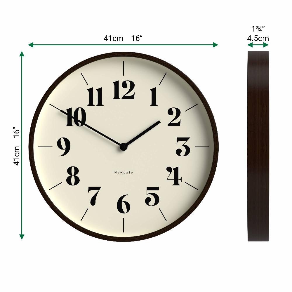 Newgate Watches Newgate Hopscotch Wall Clock In Dark Plywood