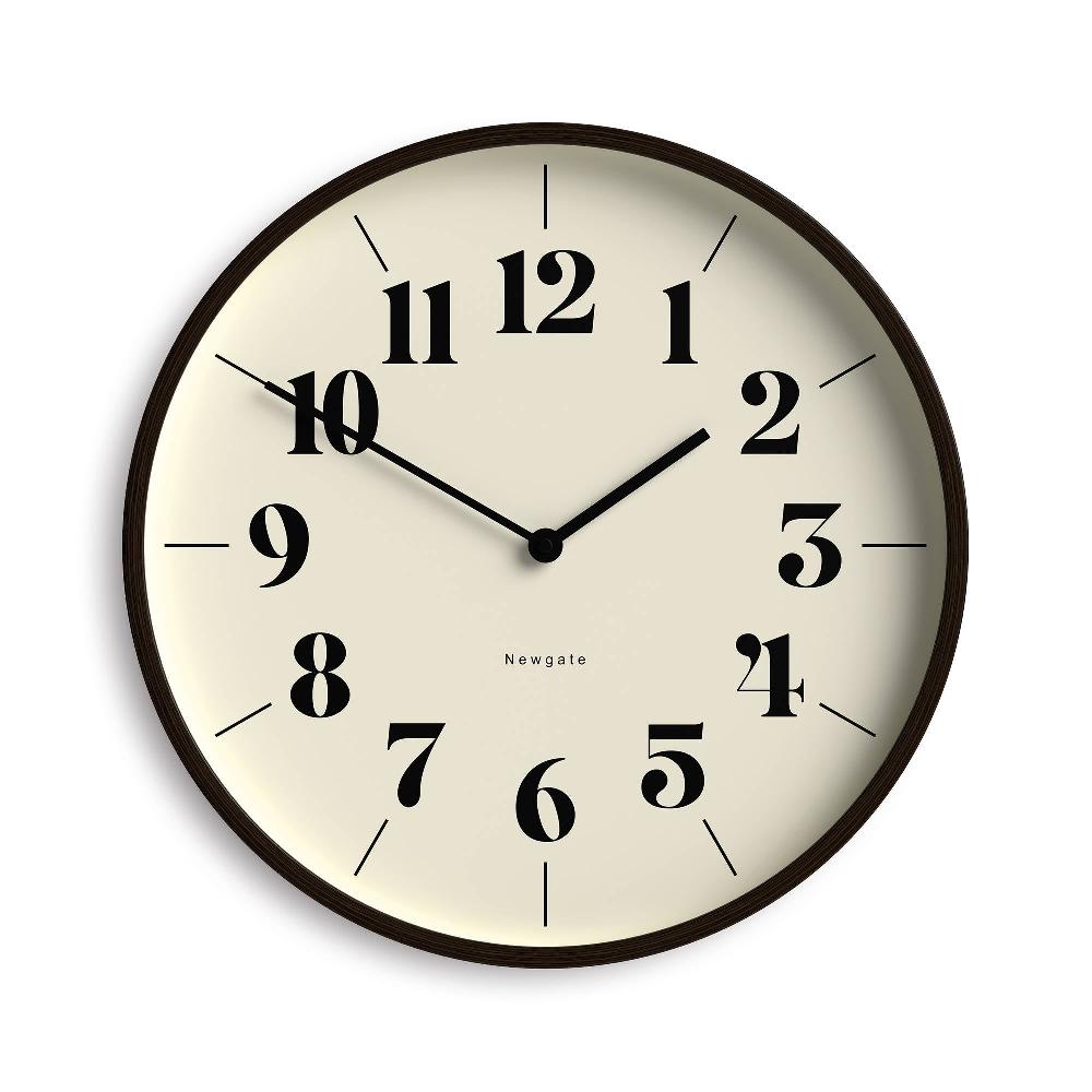 newgate watches Newgate Hopscotch wall clock in dark plywood