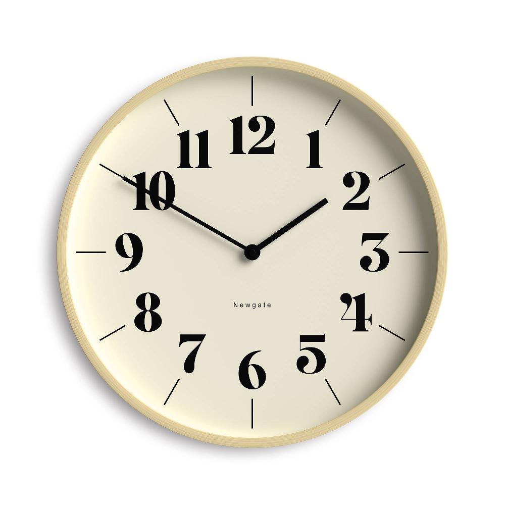 newgate watches Newgate Hopscotch wall clock in pale plywood