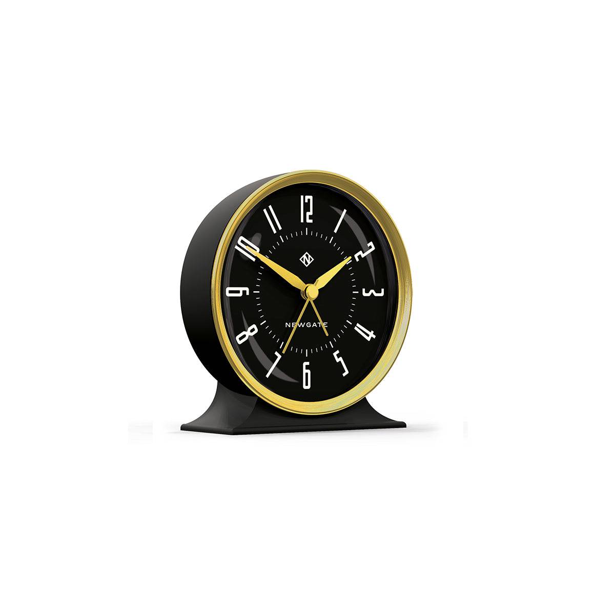 Newgate Watches Newgate Hotel Alarm Clock In Black And Brass