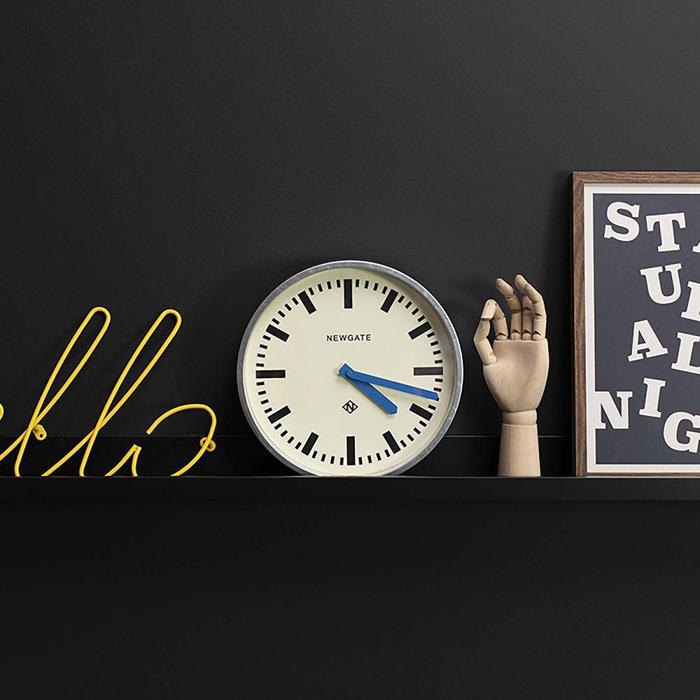 Newgate Watches Newgate Luggage Wall Clock In Galvanised And Blue