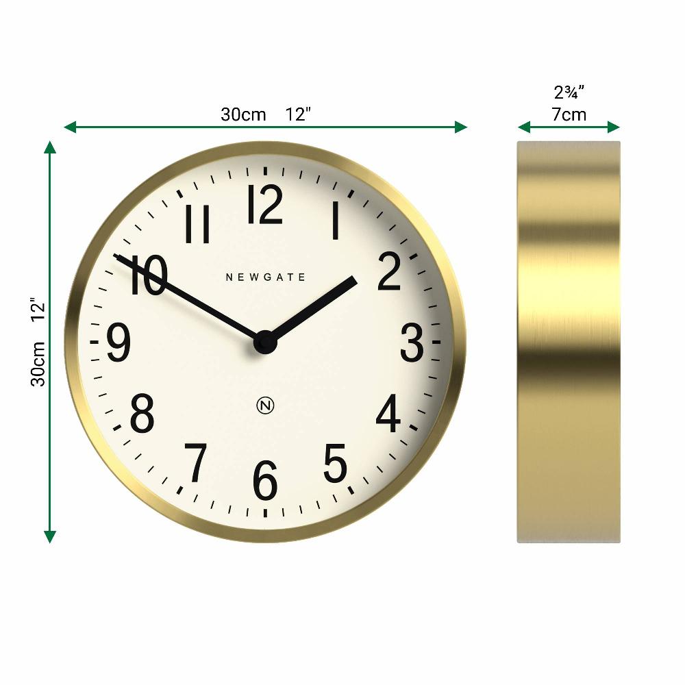 Newgate Watches Newgate Master Edwards Wall Clock In Brass