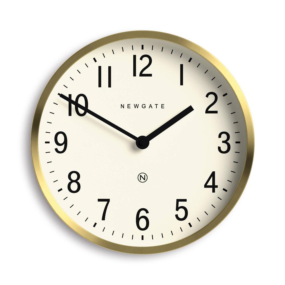 newgate watches Newgate Master Edwards wall clock in brass