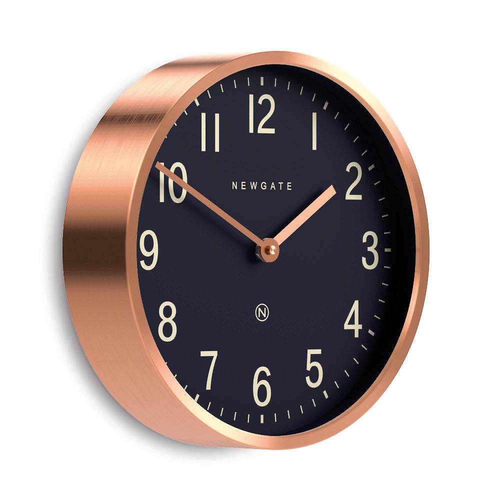 Newgate Watches Newgate Master Edwards Wall Clock In Copper And Blue