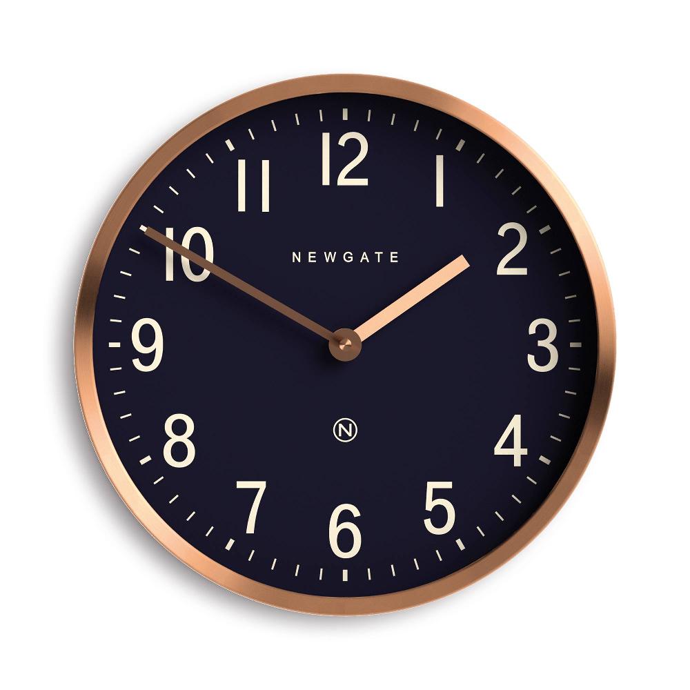 newgate watches Newgate Master Edwards wall clock in copper and blue