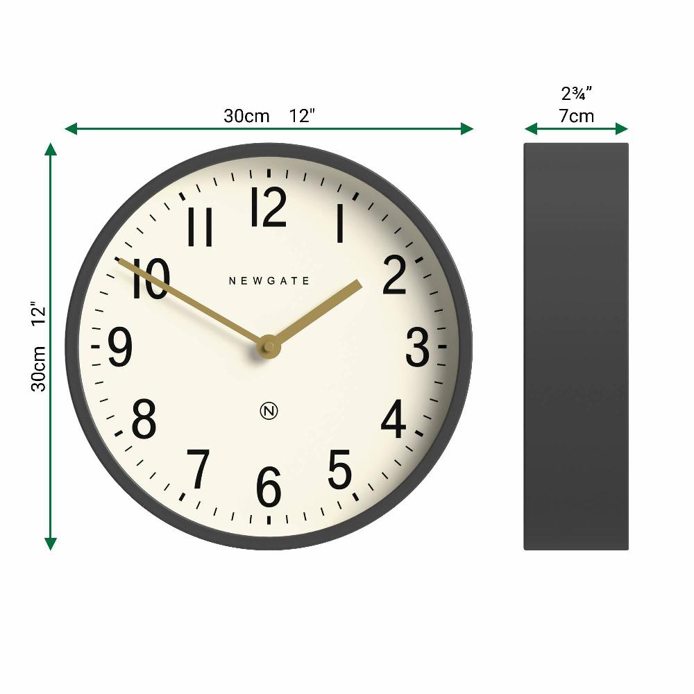 Newgate Watches Newgate Master Edwards Wall Clock In Grey