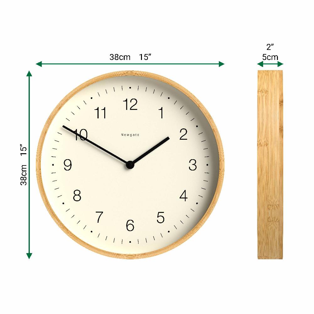 Newgate Watches Newgate Mauritius Wall Clock In Bamboo