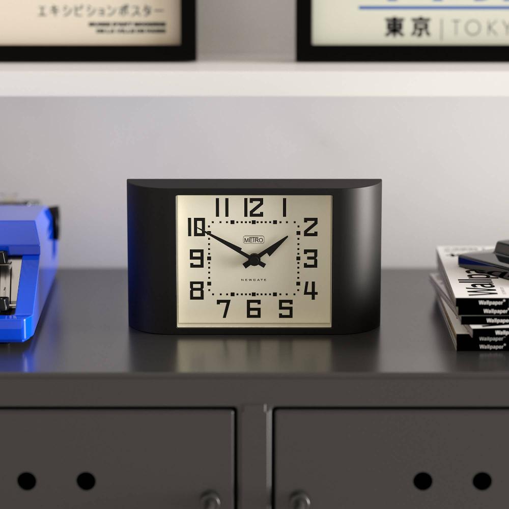 Newgate Watches Newgate Mini Metro Mantel Clock In Black