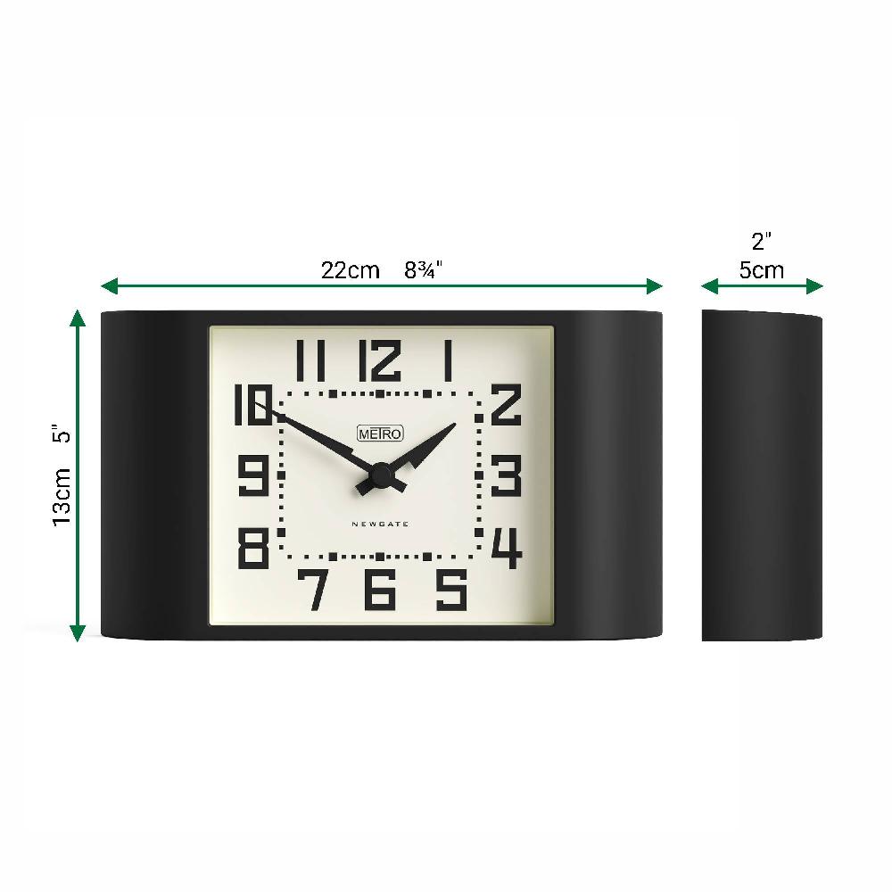 Newgate Watches Newgate Mini Metro Mantel Clock In Black