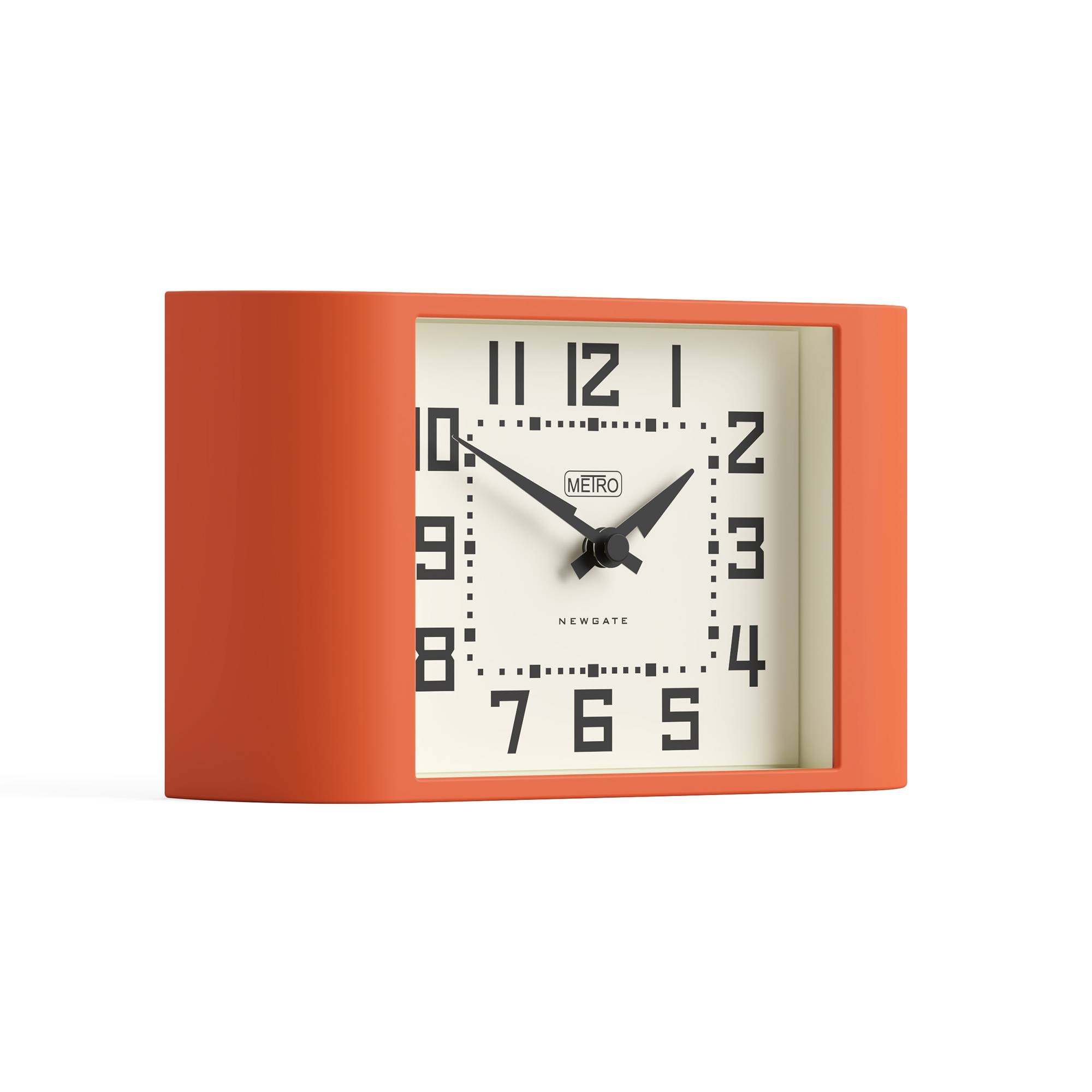 Newgate Watches Newgate Mini Metro Mantel Clock In Orange