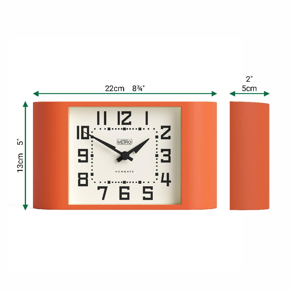Newgate Watches Newgate Mini Metro Mantel Clock In Orange