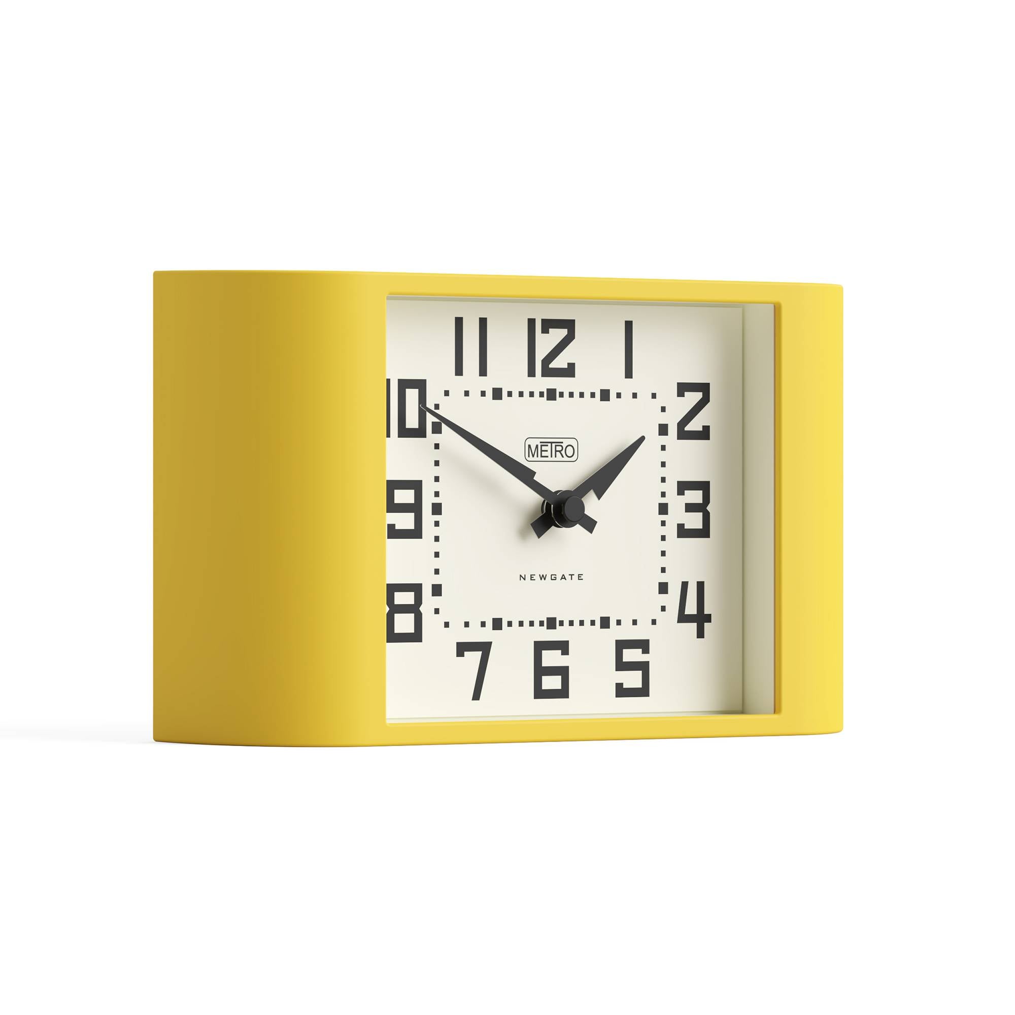 Newgate Watches Newgate Mini Metro Mantel Clock In Yellow