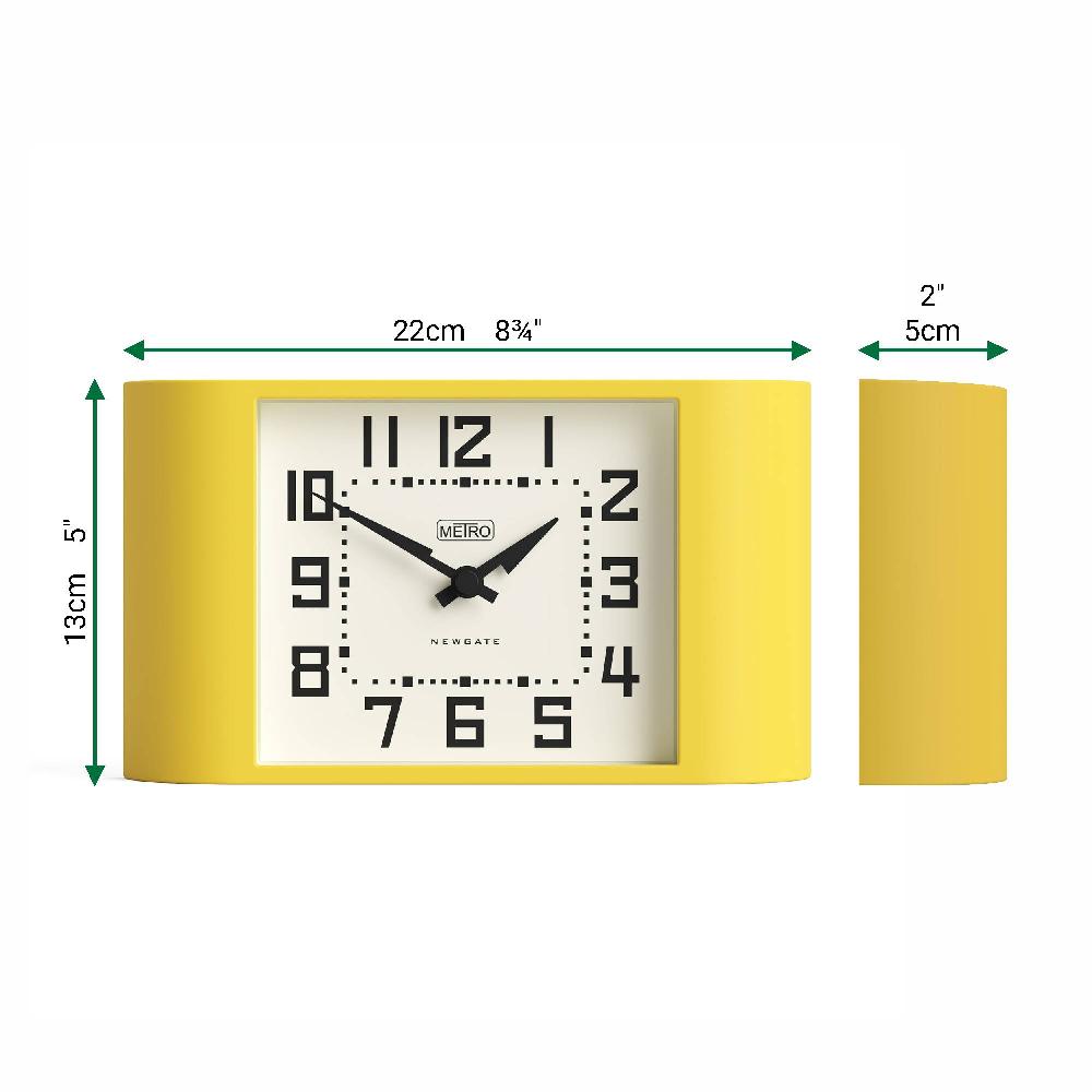 Newgate Watches Newgate Mini Metro Mantel Clock In Yellow