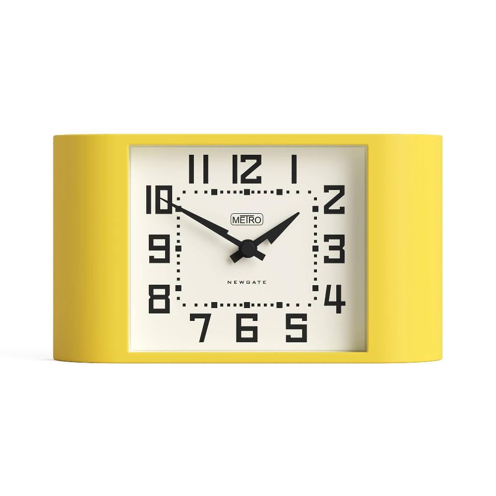 newgate watches Newgate Mini Metro mantel clock in yellow