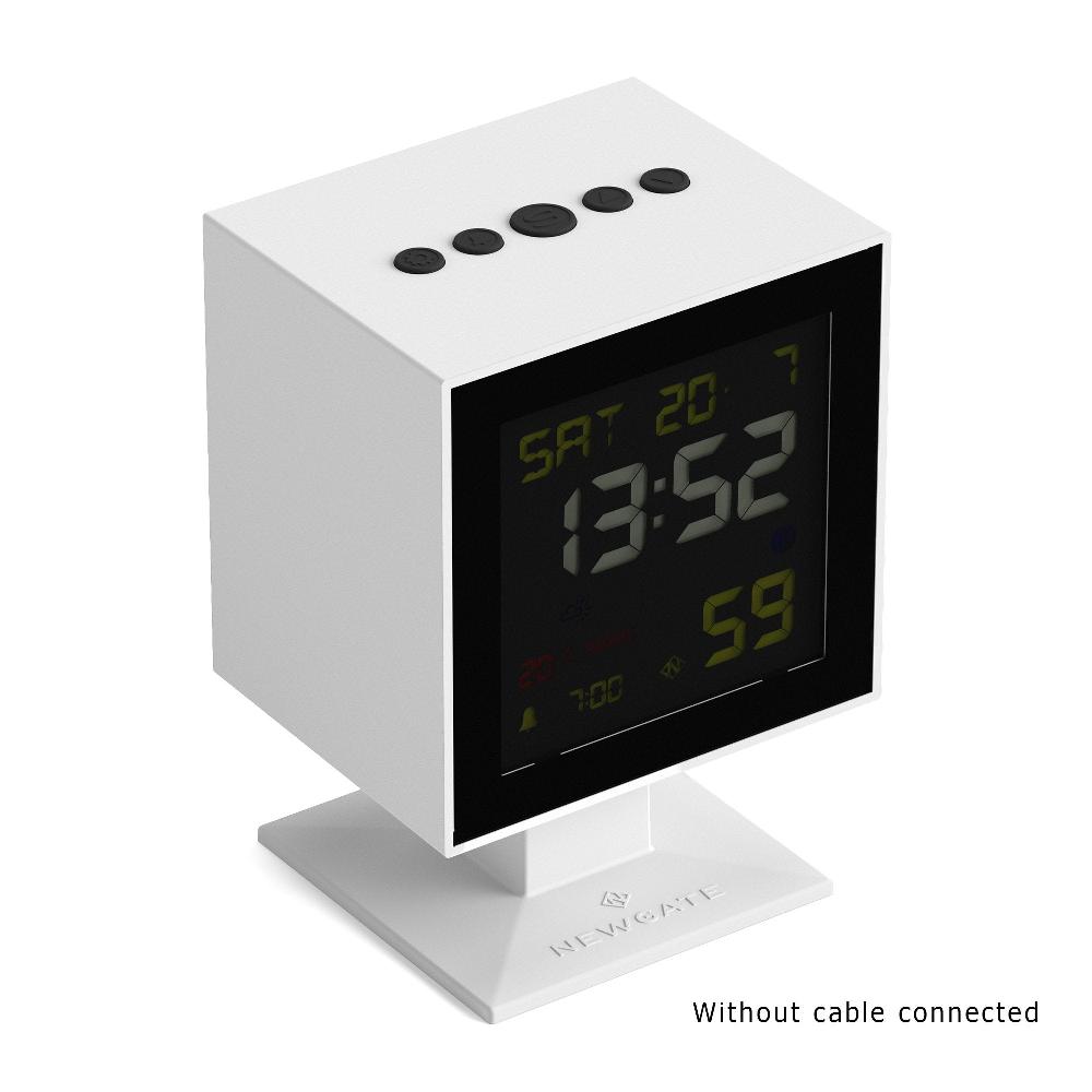 Newgate Watches Newgate Monolith LCD Alarm In White