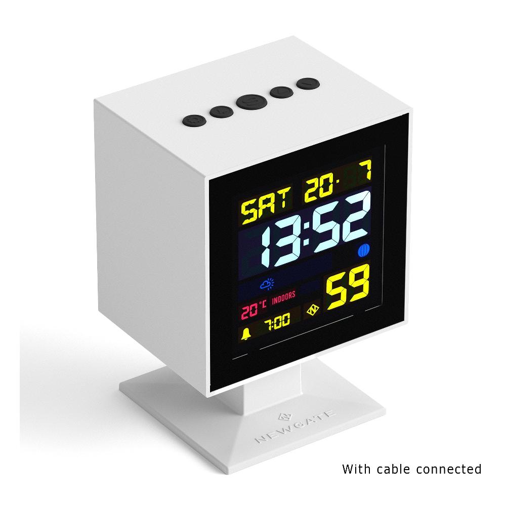 Newgate Watches Newgate Monolith LCD Alarm In White