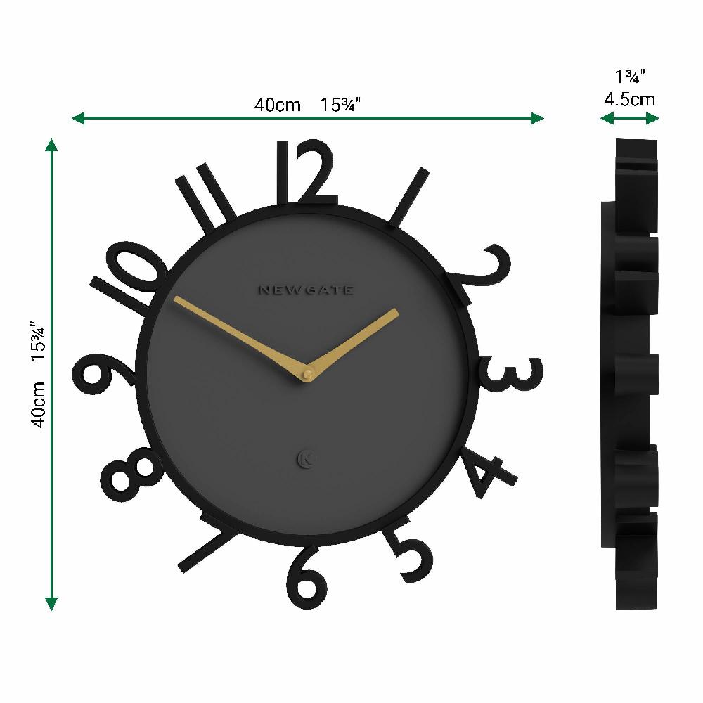 Newgate Watches Newgate Monorail Wall Clock In Black