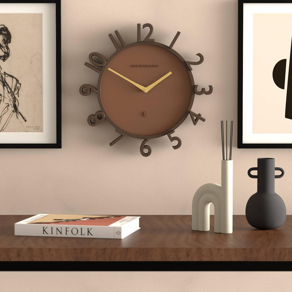 Newgate Watches Newgate Monorail Wall Clock In Brown