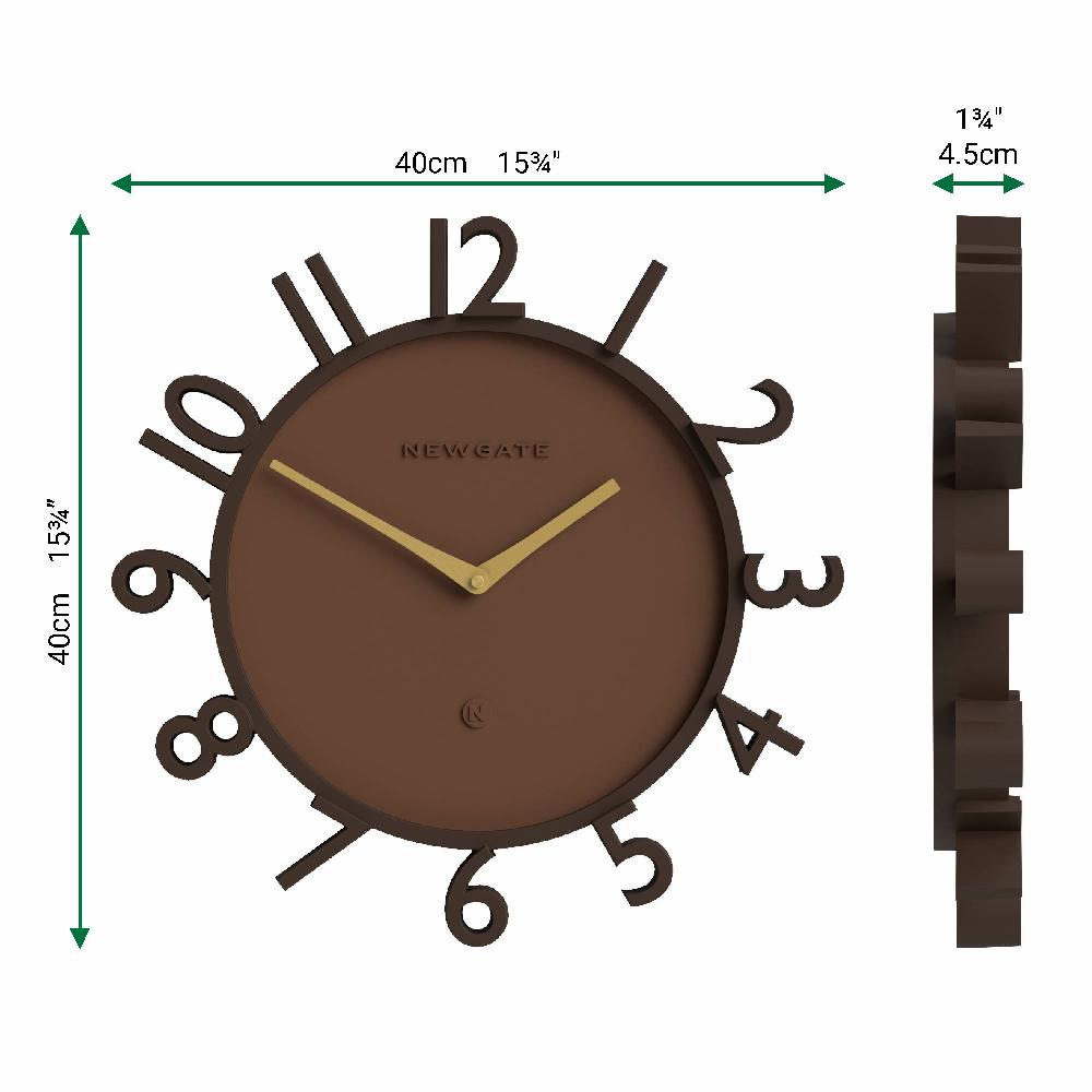 Newgate Watches Newgate Monorail Wall Clock In Brown