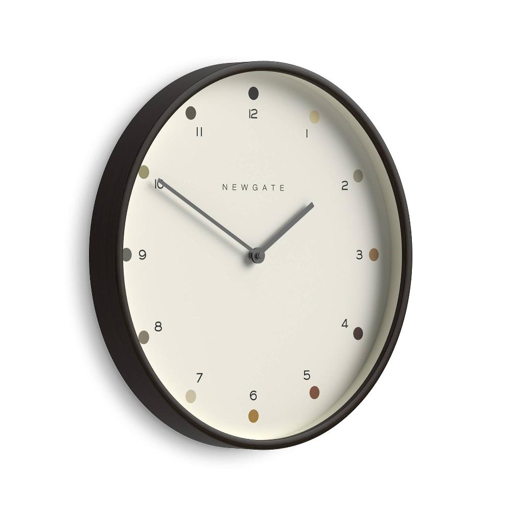 Newgate Watches Newgate Mr Clarke Dot Wall Clock In Dark Wood 40cm