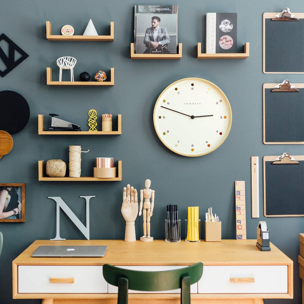 Newgate Watches Newgate Mr Clarke Dot Wall Clock In Light Plywood 40cm