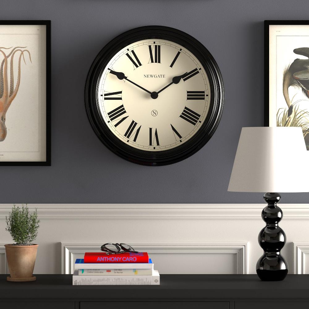 Newgate Watches Newgate Notting Hill Wall Clock In Gloss Black