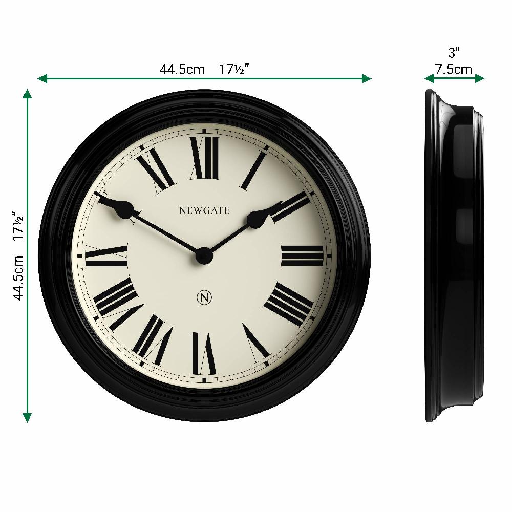 Newgate Watches Newgate Notting Hill Wall Clock In Gloss Black