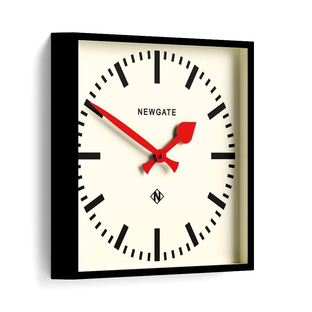 Newgate Watches Newgate Number Five Railway Wall Clock In Black And Red