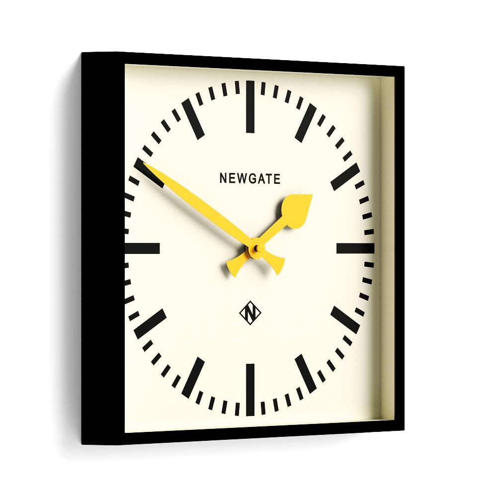 Newgate Watches Newgate Number Five Railway Wall Clock In Black And Yellow