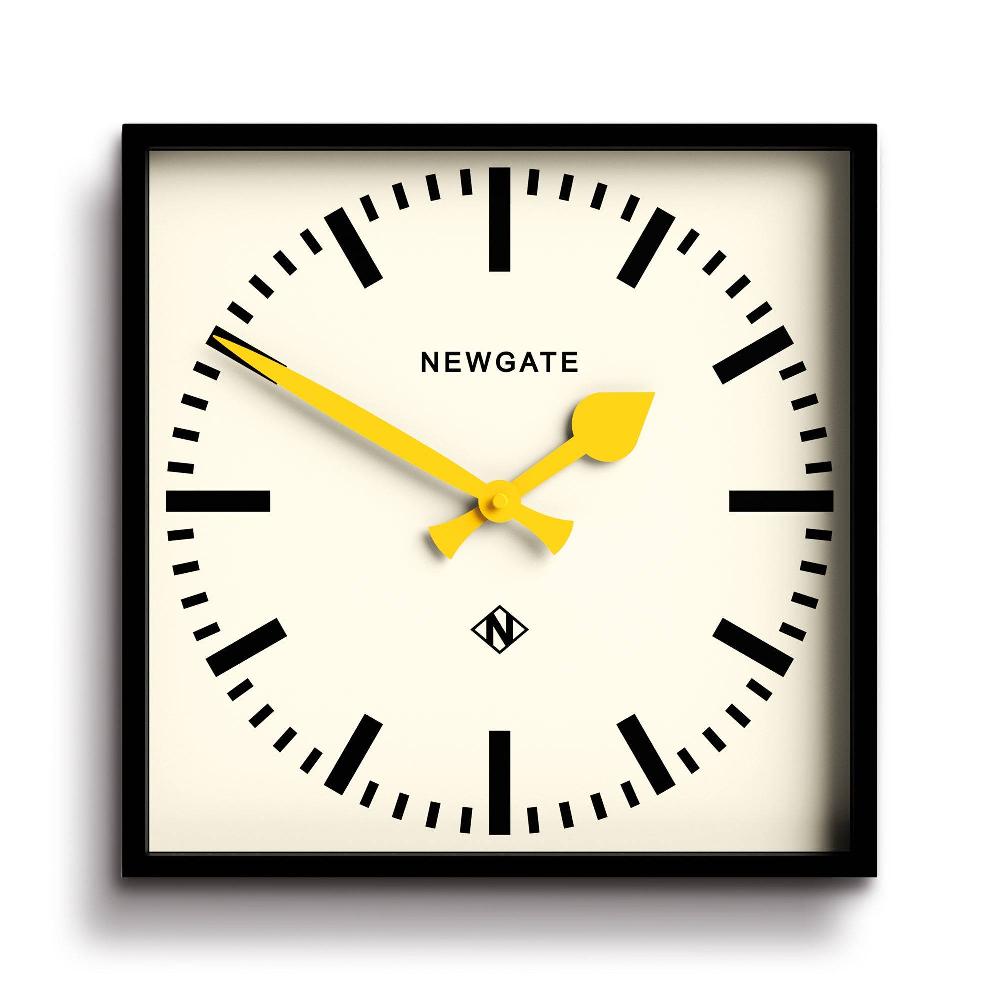 newgate watches Newgate Number Five Railway wall clock in black and yellow