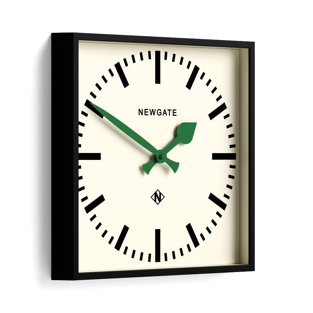 Newgate Watches Newgate Number Five Railway Wall Clock In Black And Green