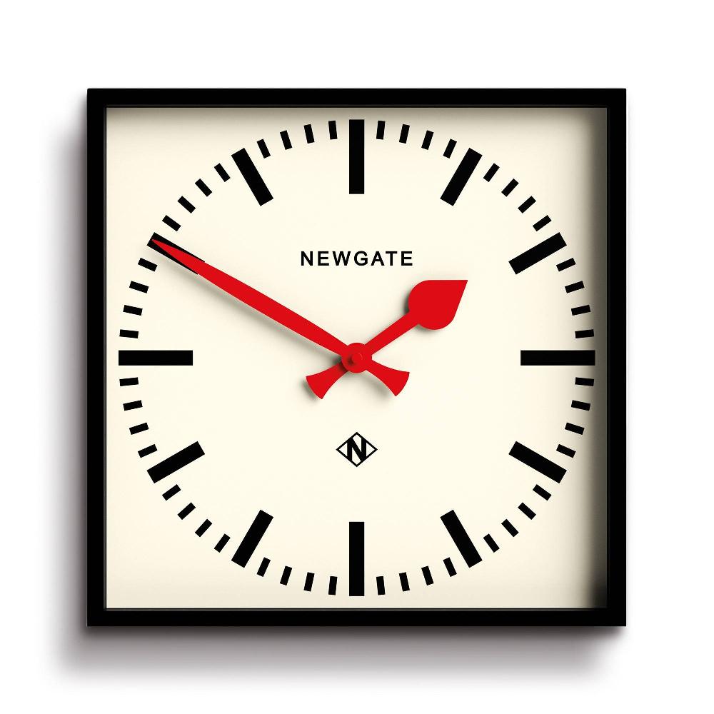 newgate watches Newgate Number Five Railway wall clock in black and red