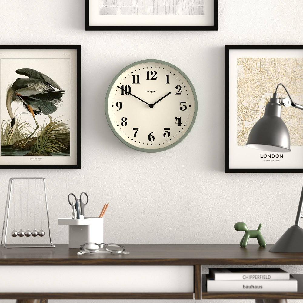 Newgate Watches Newgate Number Four Wall Clock In Asparagus Green