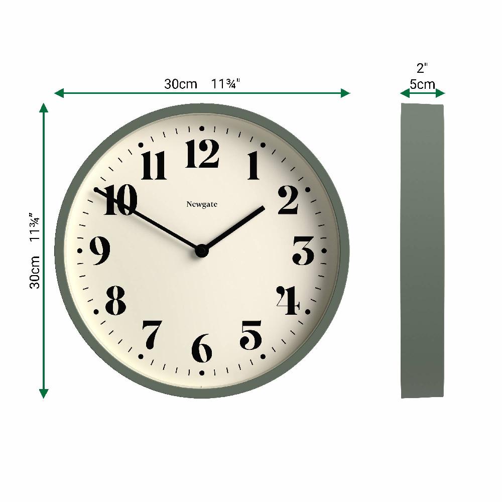 Newgate Watches Newgate Number Four Wall Clock In Asparagus Green
